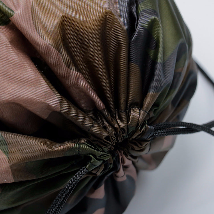 Camouflage Drawstring Bag - Polyester Storage Backpack