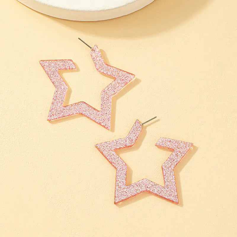 Colorful Acrylic Stud Earrings for Women - Lightweight Fashion Jewelry