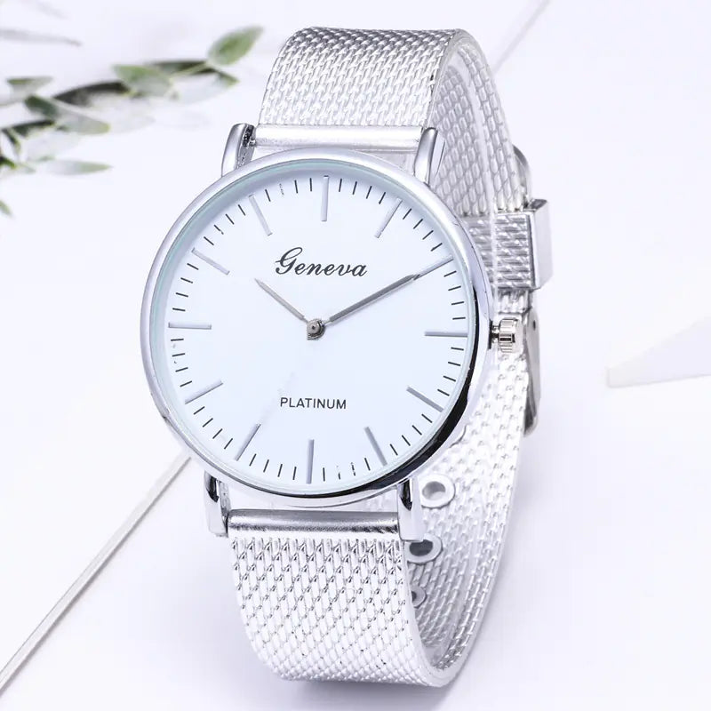 Geneva Women's Bracelet Watch - Elegant Quartz Fashion Timepiece