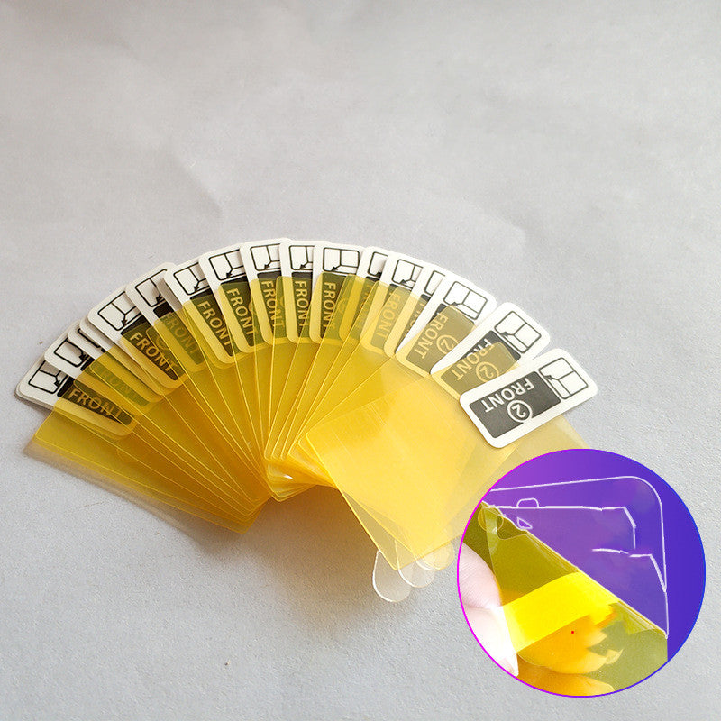 Set of clear plastic cards with 'FRONT' and 'BACK' labels on a gray background.