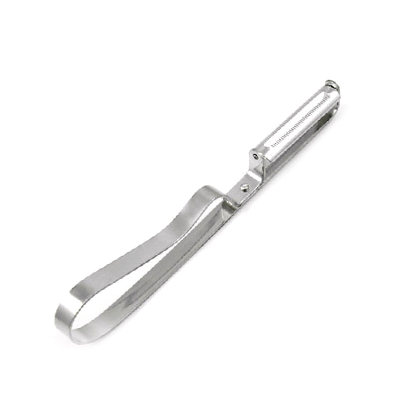 Metallic kitchen tool on a white background