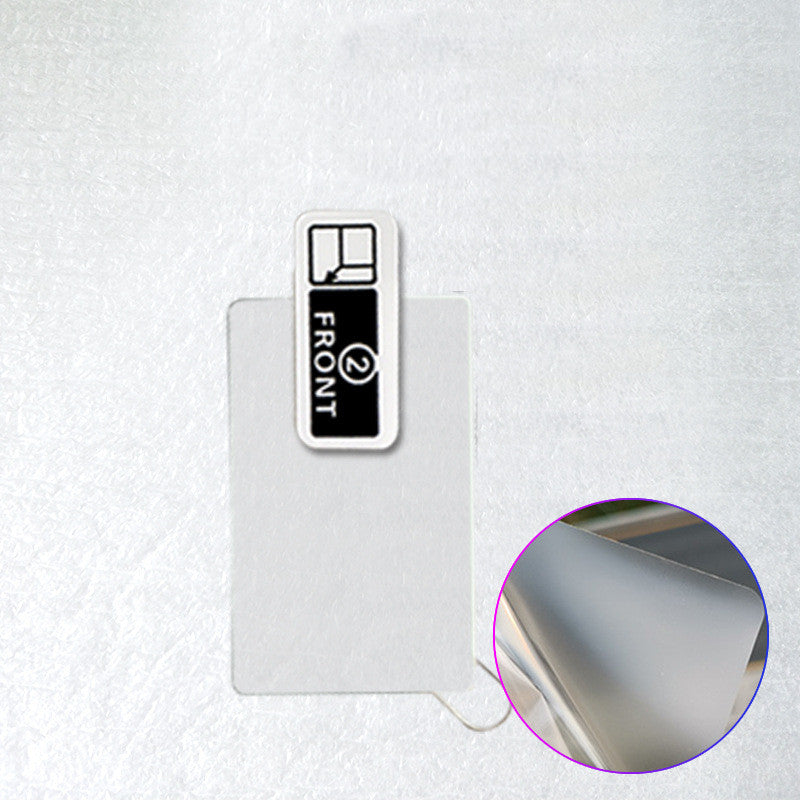 Privacy filter for a computer screen with 'FRONT' label on a white background