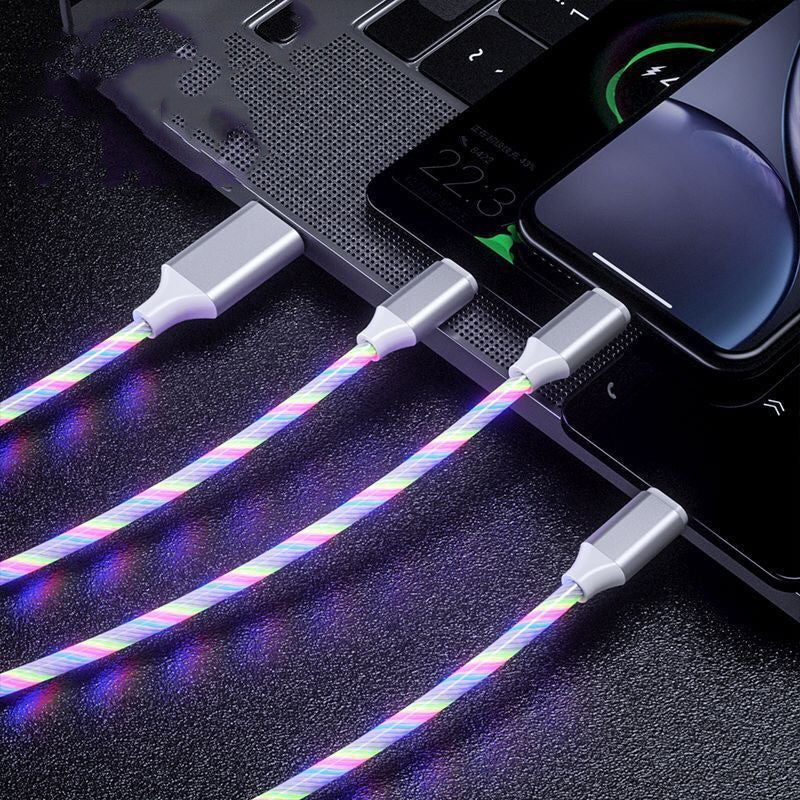 3-in-1 LED Charging Cable - Multi USB Cable for iPhone, Android, Type-C