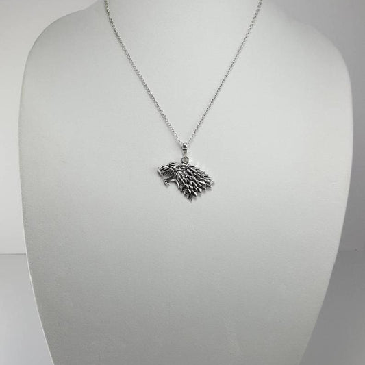 Collier tête de loup pour homme, pendentif élégant
