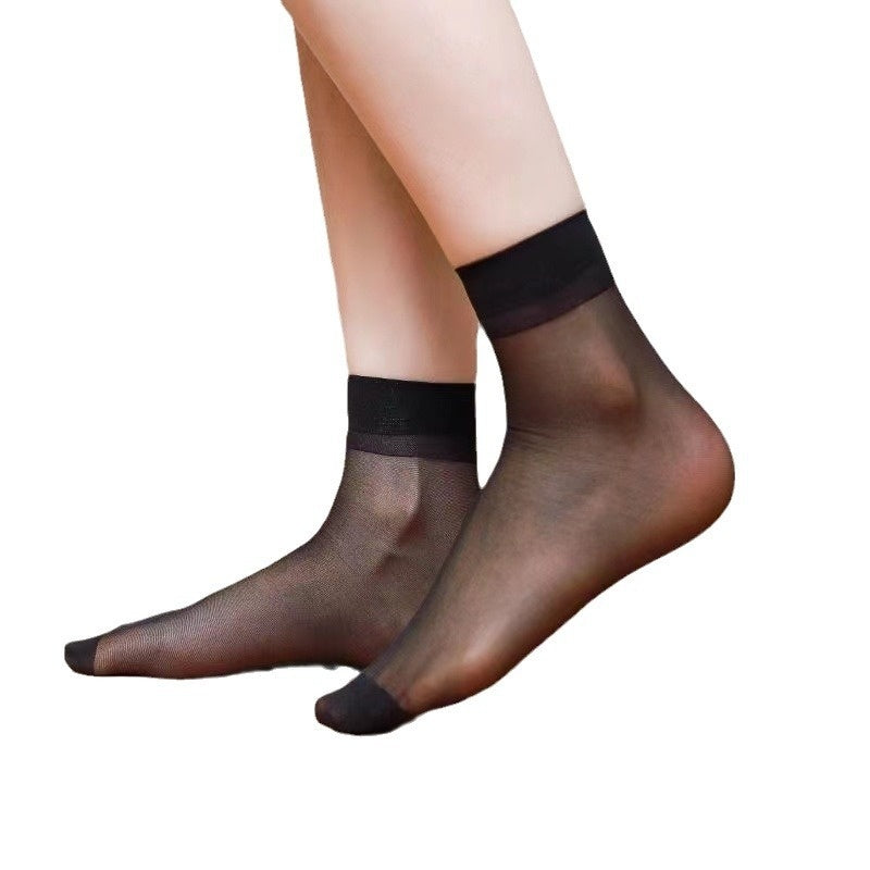 Ultra-Thin Crystal Socks - Anti-Snag Sheer Ankle Socks