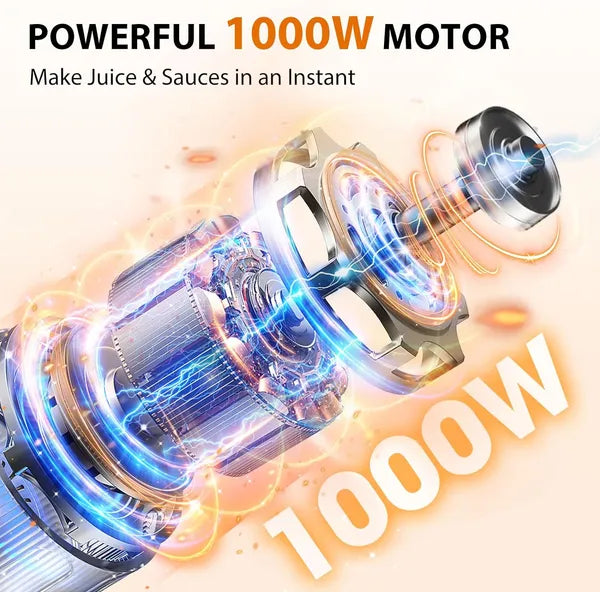 1000W motor with glowing effects on a white background