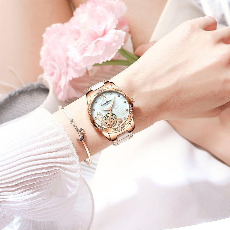 Women's Automatic Mechanical Watch - Ceramic Strap