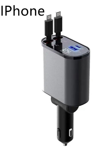 Multi-port charger with USB ports on a white background