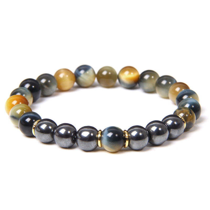 Tiger Eye Crystal Bracelet | Natural Stone Energy Bracelet for Men & Women