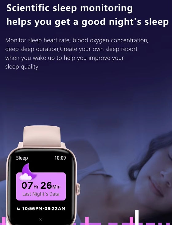 Smartwatch with BT Calling – 1.83" HD Display, Heart Rate Monitor, Sleep & Fitness Tracker
