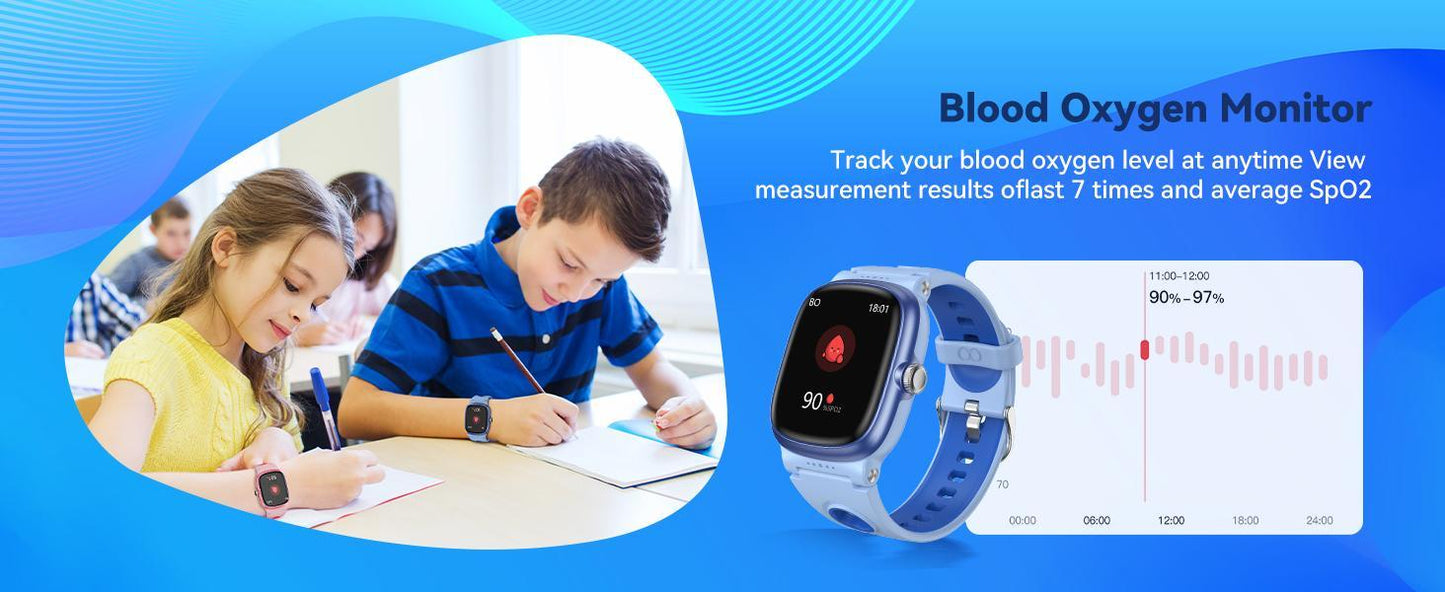 K1 Kids Smartwatch – IP68 Waterproof, 20+ Sport Modes, 21-Day Battery, Fitness Tracker for Ages 5-15