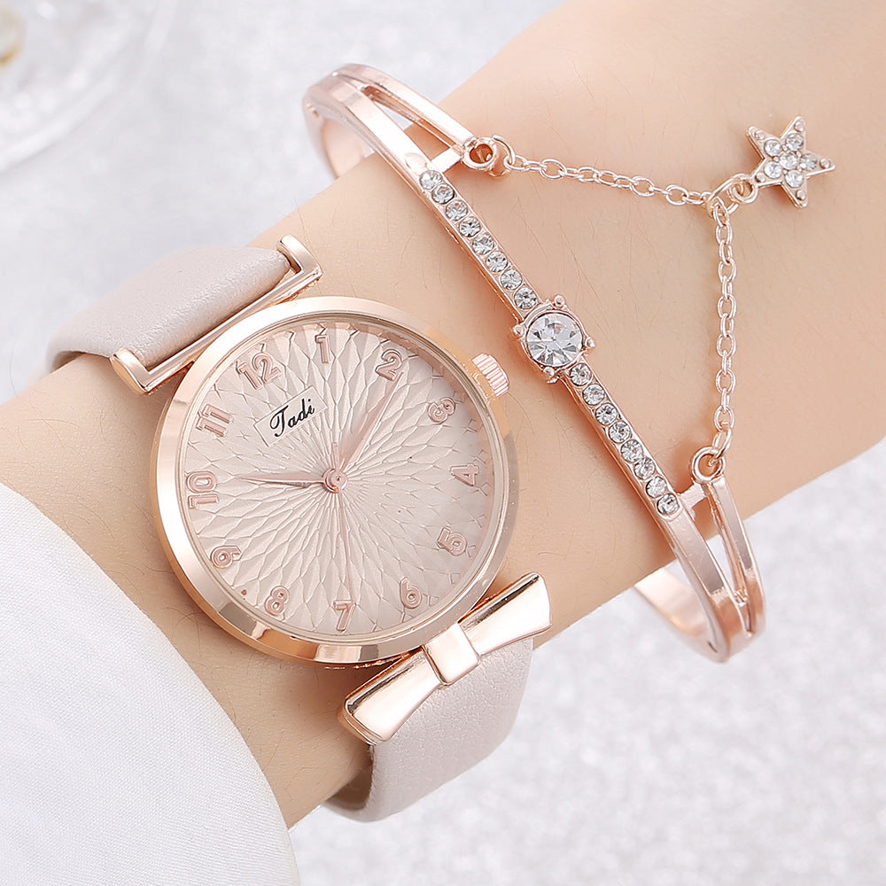 Women's Fashion Watch & Bracelet Set - Gift Box