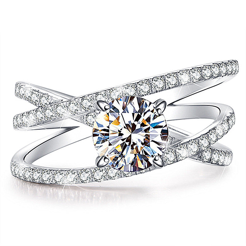 Diamond ring with a white background