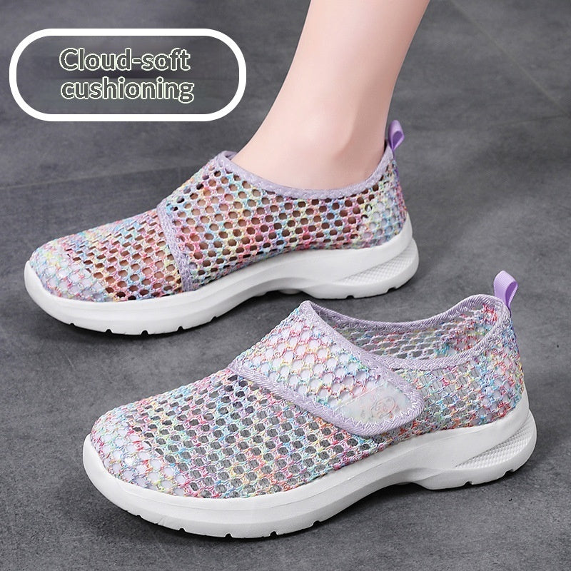 Summer Outdoor Mesh Slip-on Walking Shoes Breathable Casual Footwear