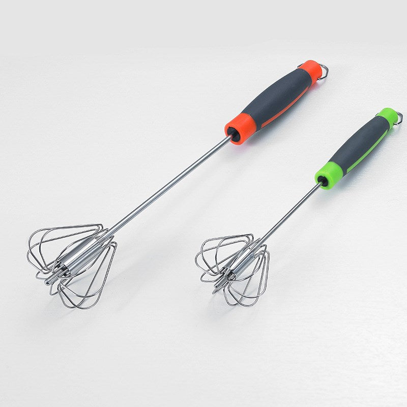 Two whiskers with colorful handles on a white background