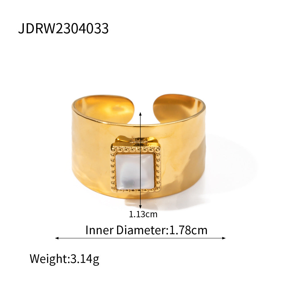 Stainless Steel Fashion Ring - Instagram Style Statement Ring for Women