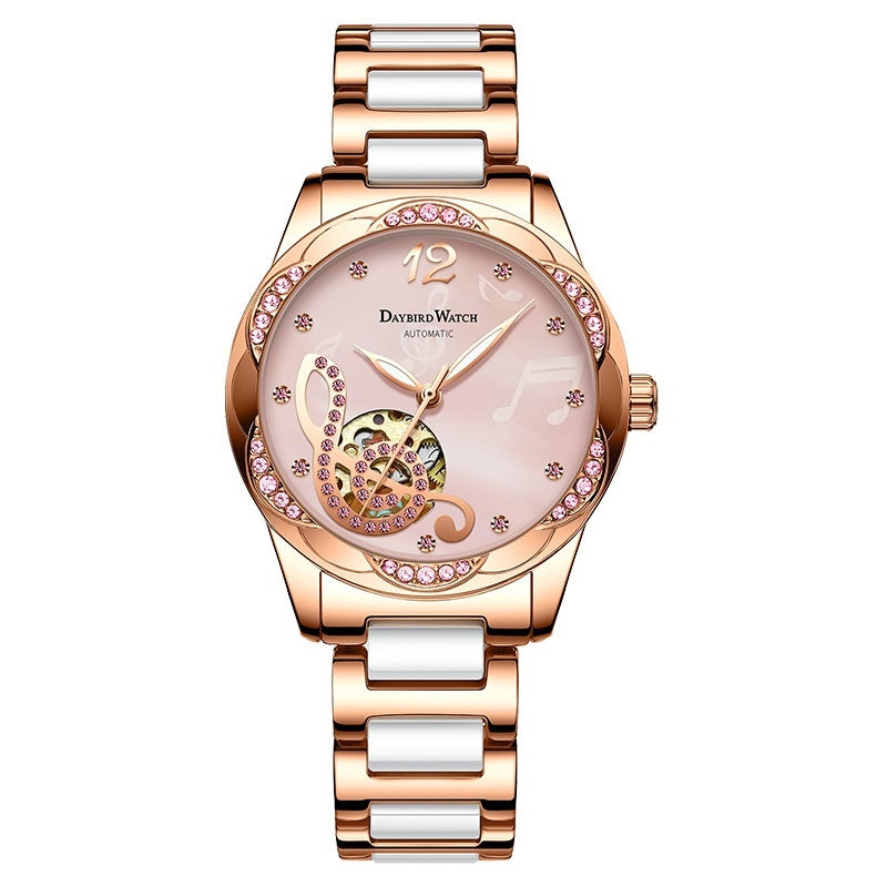 Women's Automatic Mechanical Watch - Ceramic Strap