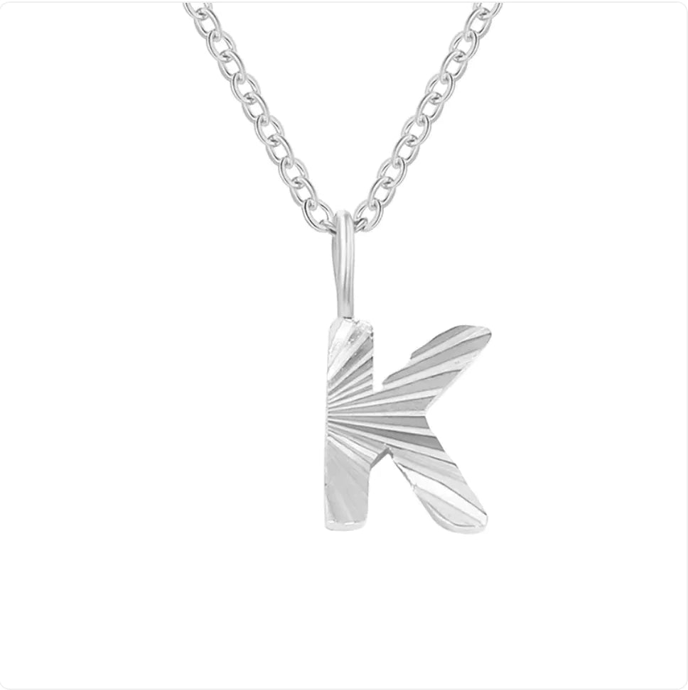Silver fish pendant on a chain against a white background